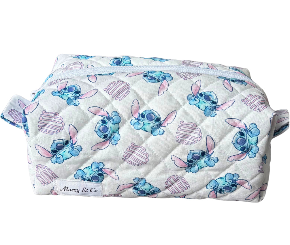 Stitch makeup bag