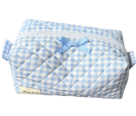 Blue Makeup Bag Large