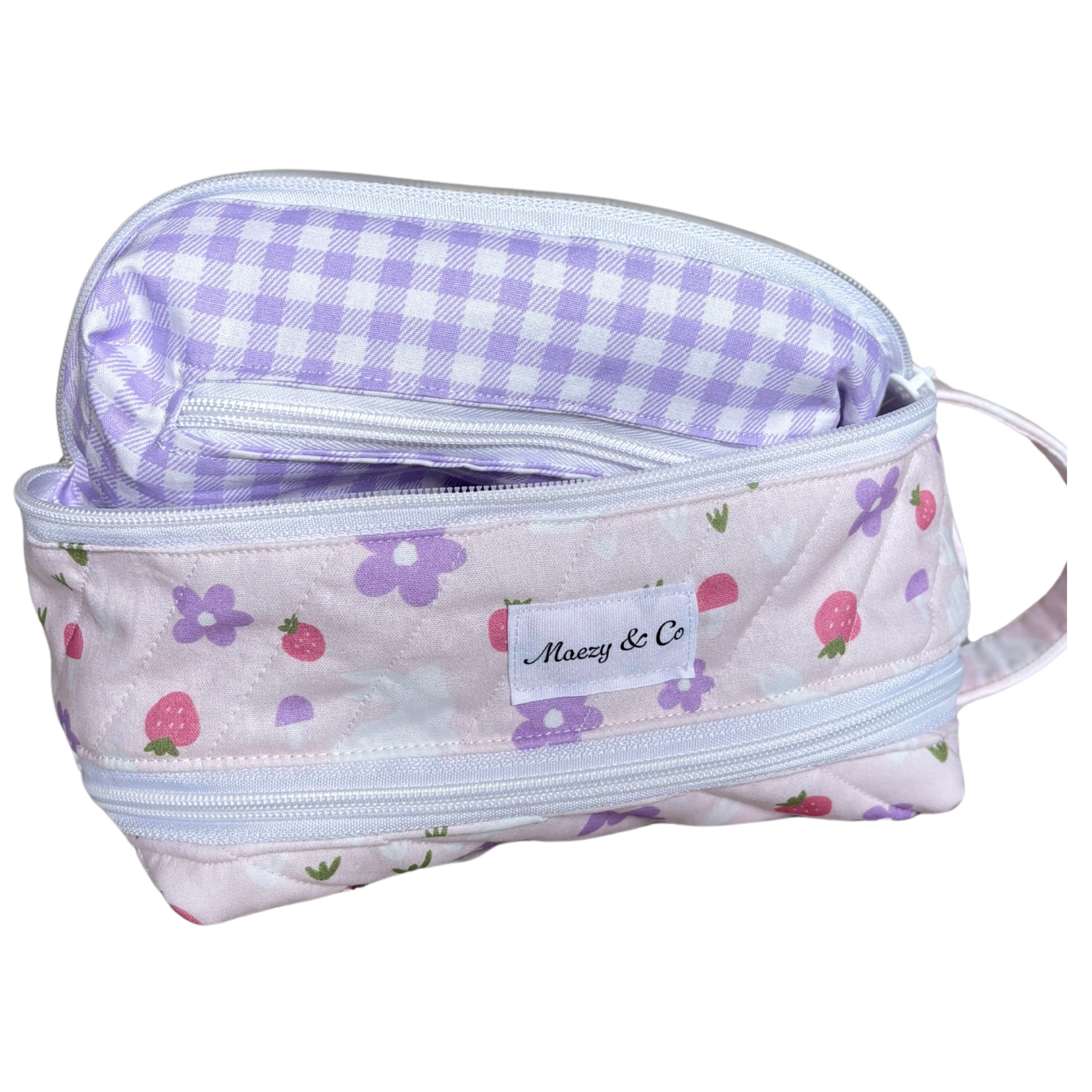 Flower Nappy/baby wipe bag