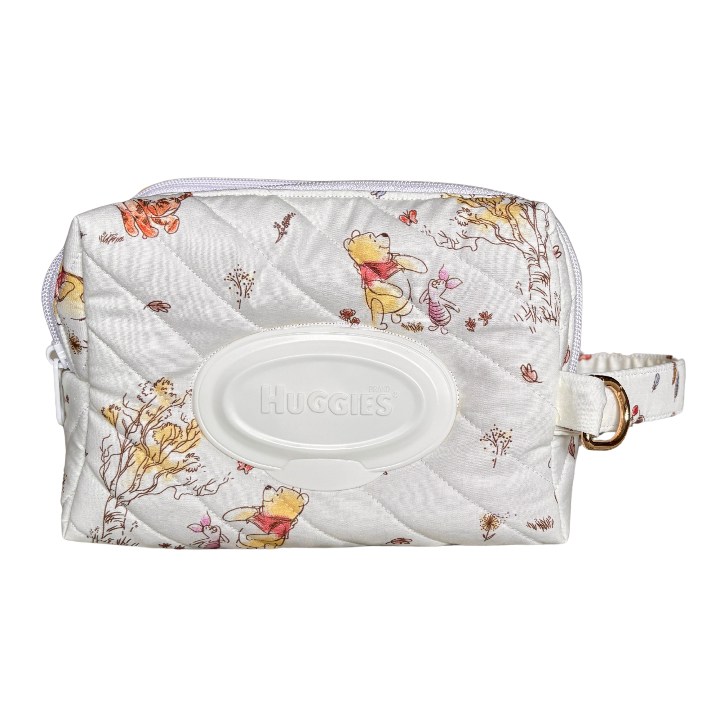 Pink Winnie Baby/Nappy wipe bag