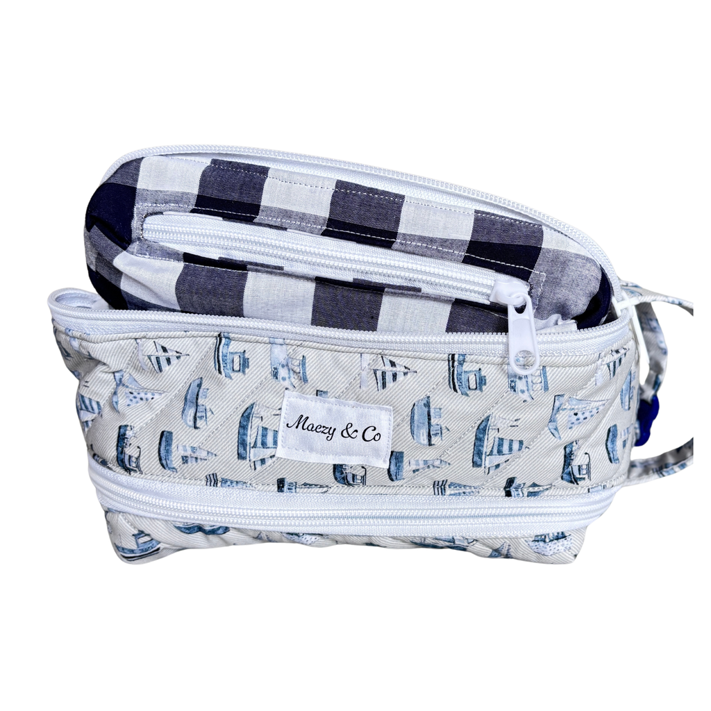 Sail boat Nappy/Baby wipe bag