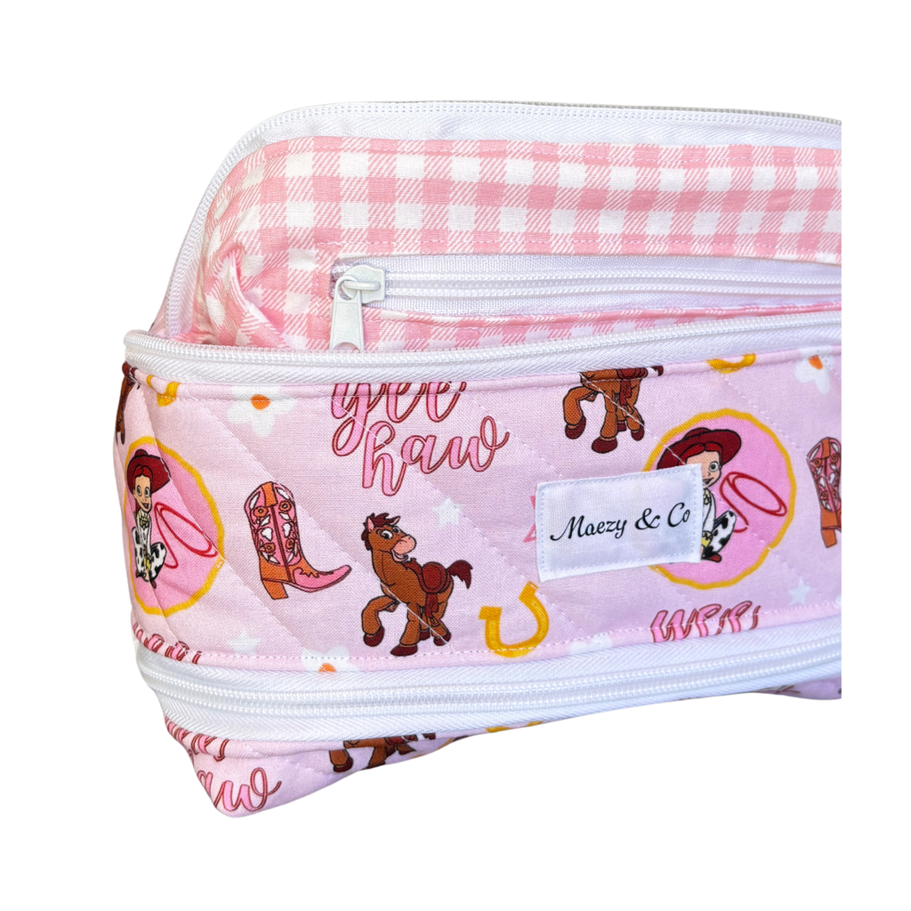 Cowgirl nappy/baby wipe bag