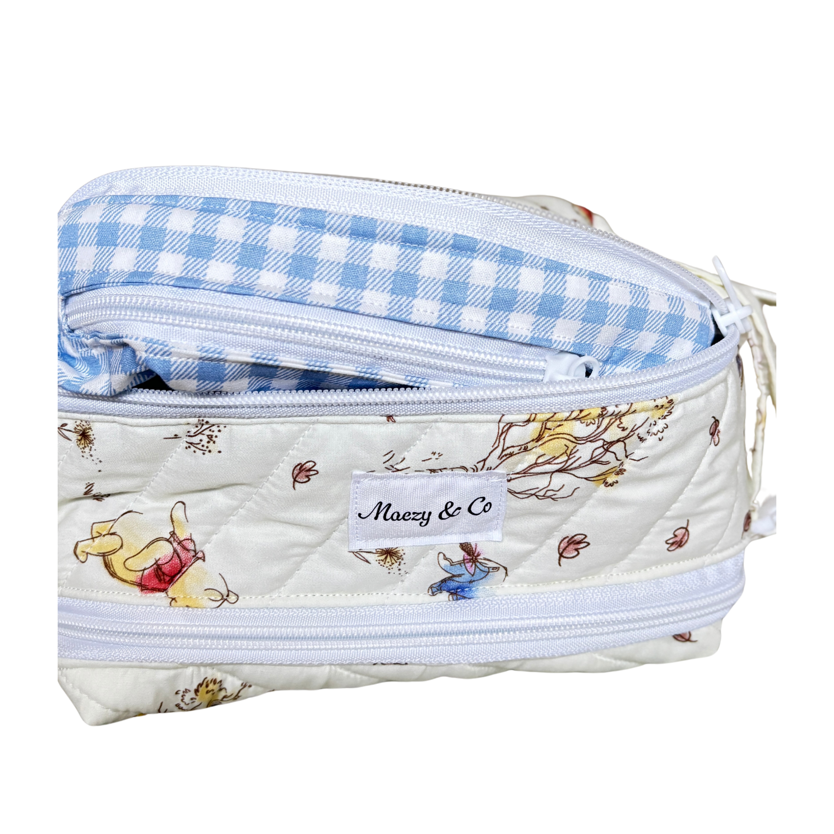 Blue Winnie Nappy/Baby Wipe bag