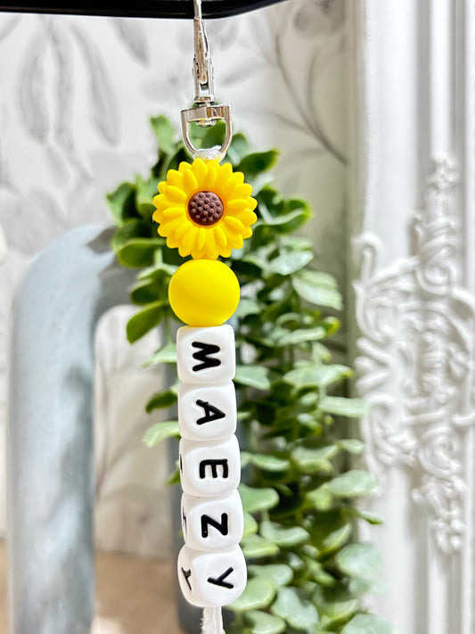 Yellow ~ Custom name keychain