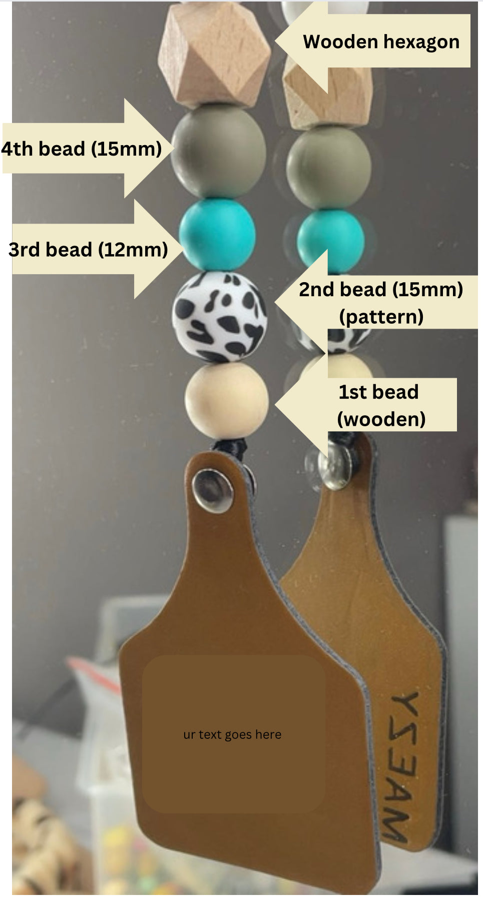 Cattle tag car accessory