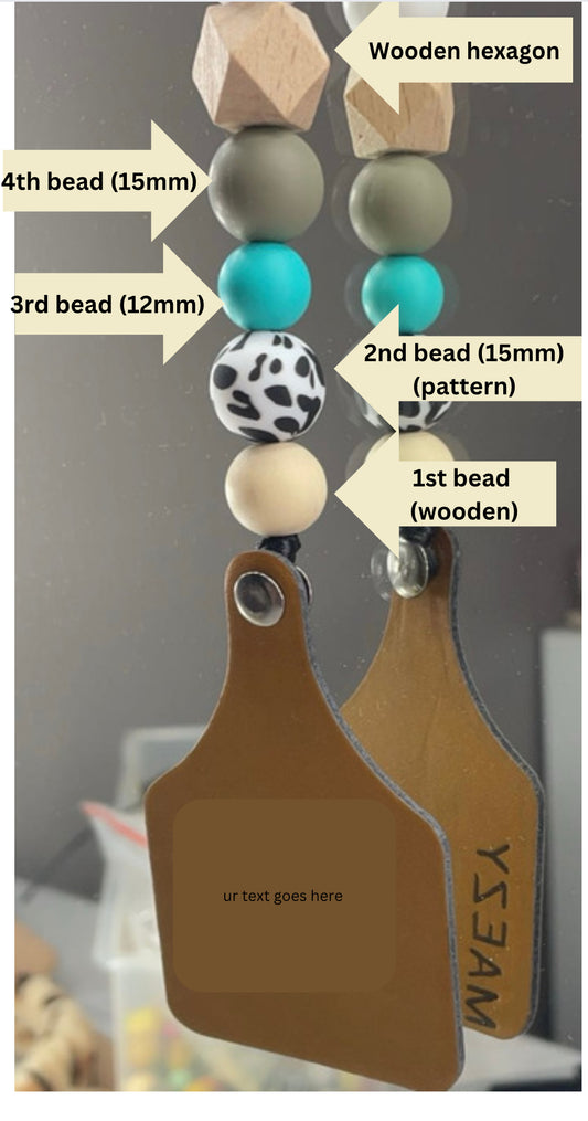 Cattle tag car accessory
