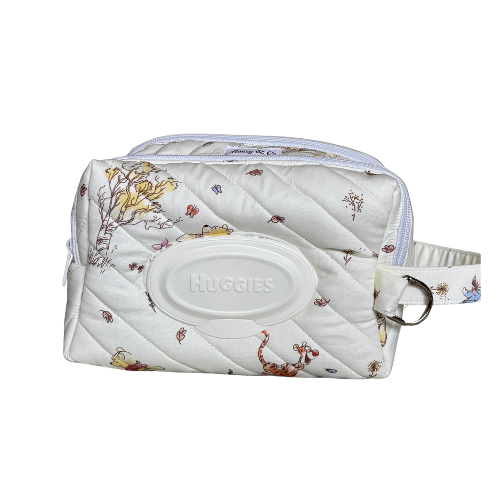 Blue Winnie Nappy/Baby Wipe bag
