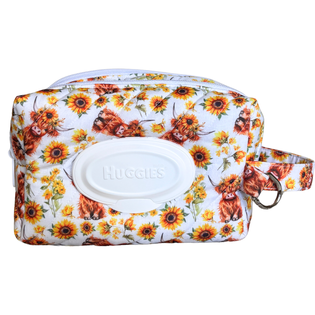Highland cow Nappy/Baby wipe bag