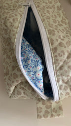 Luxe Leopard Quilted Makeup Bag
