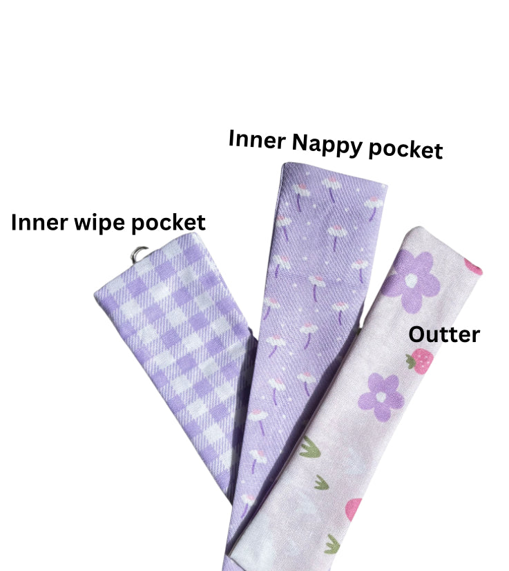 Baby/Nappy wipe bag- Girl mummies